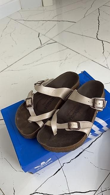 Босоножки, 36, Birkenstock, Б/у, цвет - Бежевый, Платная доставка, Самовывоз