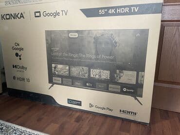 Проекторы: KONKA 55” 4K HDR Google TV • Диагональ экрана — 55 дюймов (примерно — 1