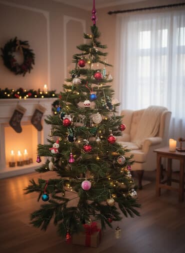 Елка искусственная с игрушками высота 1,8м