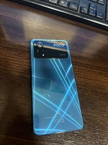 POCO смартфон, модель 2201116PG (серия с 5G). Цвет — синий с глянцевым — 2
