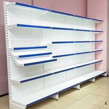 Торговый стеллаж металлическая полка для магазина, железная мебель — 6