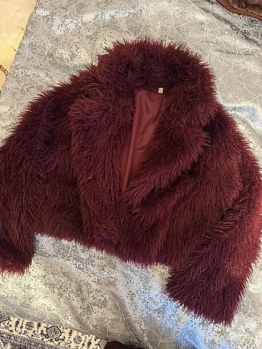 Женская шуба из искусственного меха, укороченная - Цвет: глубокий