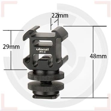 манеторы: Адаптер для установки трёх устройств в "горячий башмак" видеокамеры — 1