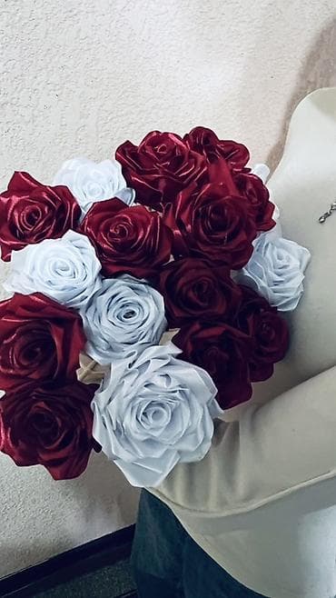 букет из игрушек: Букет из атласных роз ручной работы Ну - Состав: искусственные розы из — 2