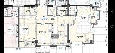 Квартиры: 4 комнаты, 125 м², Асанбай мкр Элитка, 20 этаж, ПСО (под самоотделку) — 3