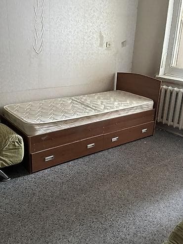 Керебеттер: Бир кишилик керебет, Матрасы бар, узуну - 190 см — 4