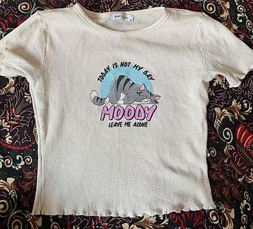 том и джери: Топ, Трикотаж, Укороченная модель, Б/у, XS — 1