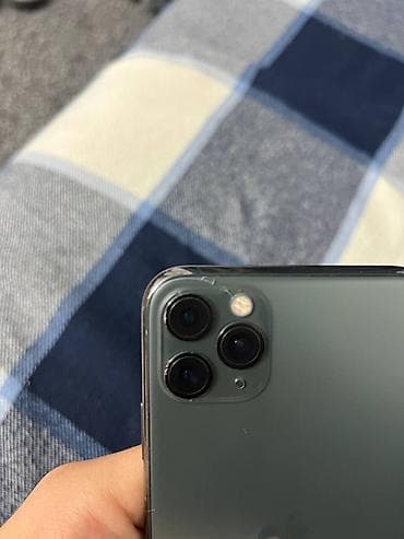 IPhone 11 Pro Max, Б/у, 64 ГБ, Matte Midnight Green, Защитное стекло, Чехол, Коробка — 5