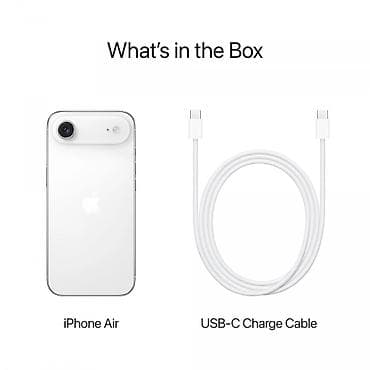 iphone 2020: IPhone Air, Новый, 256 ГБ, Белый, Зарядное устройство, Защитное стекло, Чехол, 100 % — 2