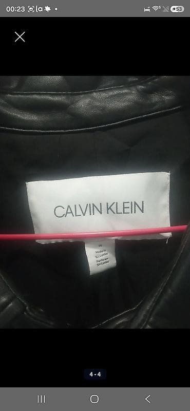 Женская одежда: Платье-рубашка Calvin Klein из эко-кожи - Цвет: черный, матовый - — 3
