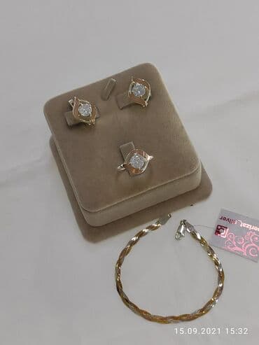 свадебные наборы ручной: Набор украшений, Проба 925, Женские, Новый — 3