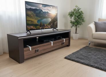 Тумба и подставка для телевизора, Б/у, Напольная, ЛДСП, Самовывоз, цвет - Коричневый