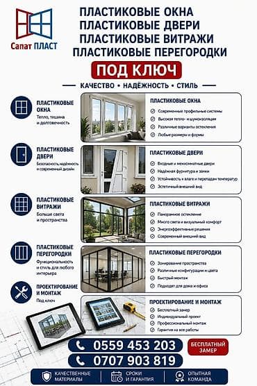 Пластиковые окна, двери, витражи и перегородки — под ключ. Что