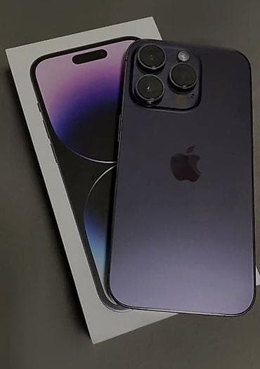 IPhone 14 Pro Max, Б/у, 256 ГБ, Deep Purple, Коробка, 90 %