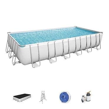 лесница для бассейна: Каркасный бассейн Bestway 56475 Power Steel 732x366x132 см отличается — 2