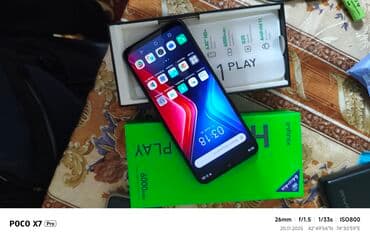 Аудиотехника: Infinix Hot 11 Play, Жаңы, 64 ГБ, түсү - Кара, 2 SIM — 3