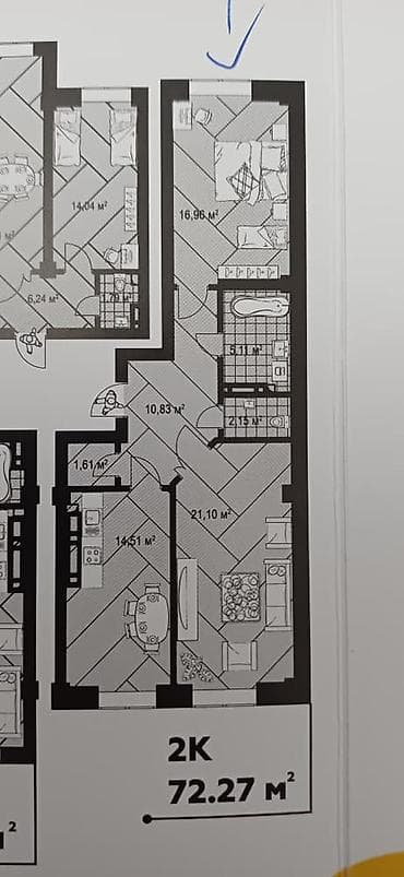Новостройки от застройщика: Элитка, 2 комнаты, 72 м² — 1