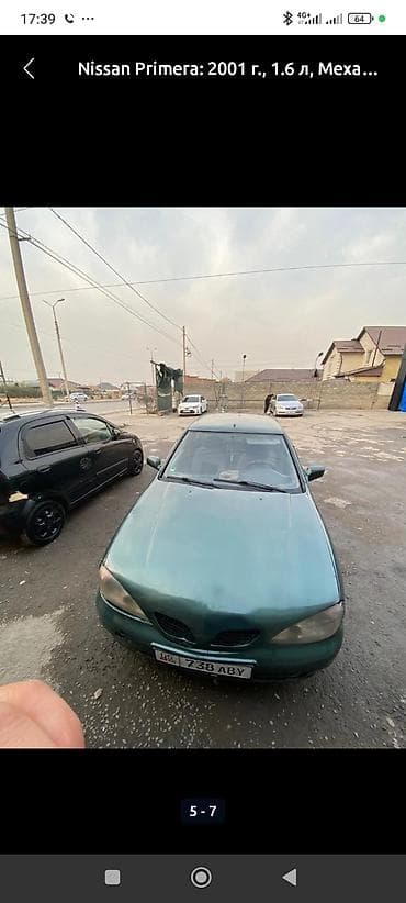 Унаа: Nissan Primera: 2001 г., 1.6 л, Кол менен иштөөчү, Бензин, Седан — 5