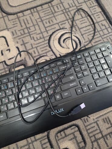 Компьютерные мышки: Клавиатура, Delux, Механическая, Проводное подключение, Размер: 100% — 4