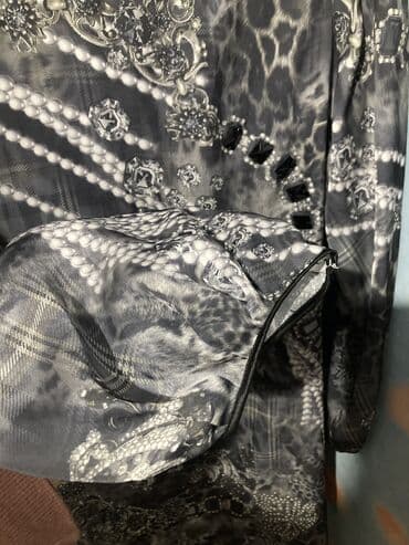 туника со стразами: 1.Шелковая нарядная туника с камнями на корпоратив, б/у но в отличном — 4