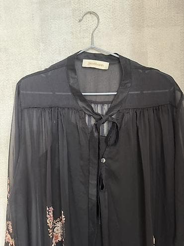 red centr: Платье Zimmermann, модель макси из полупрозрачного шифона. - Цвет — 2