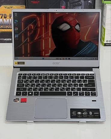 core i3 10100: Ноутбук Acer Для учебы, В рассрочку, AMD Ryzen 5, ОЗУ, RAM: 8 ГБ, Acer Swift — 5