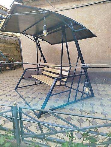 навесная качель для дома: Садовые качели Со спинкой, С крышей — 9