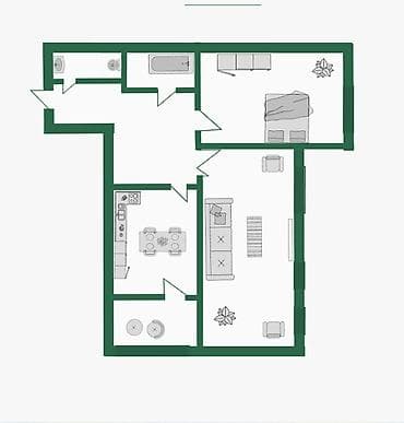 ботанический: 2 комнаты, 82 м², Элитка, 11 этаж, Готовая ПСО (под самоотделку) — 3
