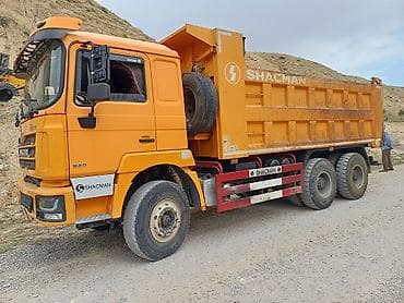Самосвал SHACMAN (оранжевый), 6x4 - Стальная кузовная платформа