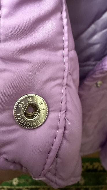 мурской кийим: Стеганая куртка-рубашка лавандового цвета. - Прямой свободный крой — 4