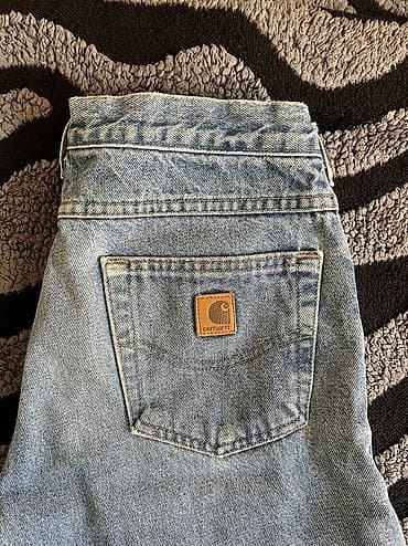 Джинсы: Мужские джинсы, L, Carhartt, Б/у, цвет - Голубой, Самовывоз, Платная доставка — 3