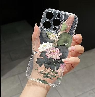 Прозрачный чехол для iPhone 14 Pro max с принтом «лотосы» - Материал