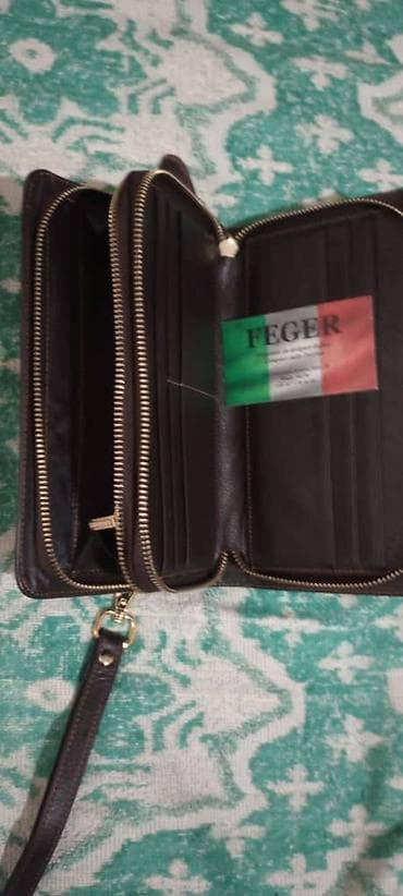 кызыл бирдик: Мужской клатч-органайзер FEGER - Материал: натуральная кожа — 3