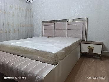 спальные кравать: Уктоочу бөлмө гарнитуру, Эки кишилик керебет, Турция, Жыгач, Өзү алып кетүү, Акылуу жеткирүү, түсү - Саргыч боз — 4