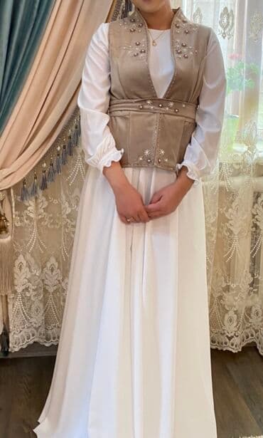 платья на прокат больших размеров: Накидка и платье на кыз Узатуу 
Размер 44-46 — 2