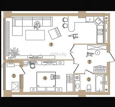 premium development: 2 комнаты, 67 м², Элитка, 18 этаж, Готовая ПСО (под самоотделку) — 4