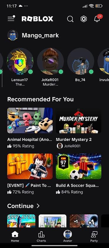 Иттер: Продажа игрового аккаунта Roblox. Характеристики: - Ник: Mango_mark — 1