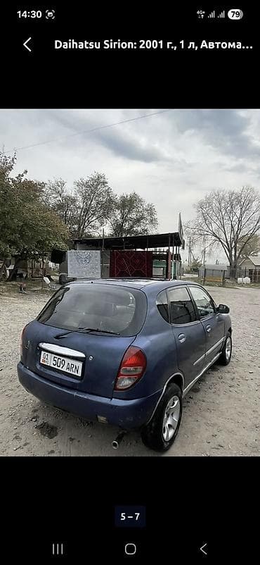 кузов тонар: Daihatsu Sirion: 2001 г., 1 л, Автомат, Хэтчбэк — 5
