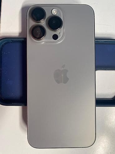 esim: IPhone 15 Pro Max, Б/у, 1 ТБ, Natural Titanium, Чехол, 76 % — 2