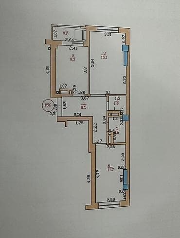 800: 2 комнаты, 54 м², Элитка, 5 этаж — 3