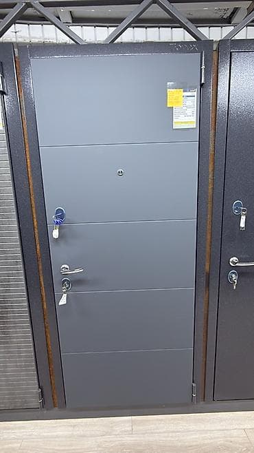 Двери для домов и квартир, Металлическая, Одностворчатая, цвет - Серый