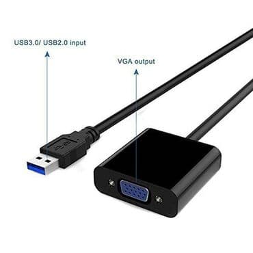 видеокарты usb type c: Кабель адаптер USB 3.0 на VGA - внешний видео конвертер для — 3