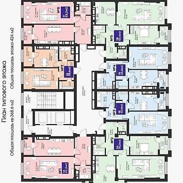 сдаю квартиры в джале: 1 комната, 45 м², Элитка, 6 этаж, Готовая ПСО (под самоотделку) — 7