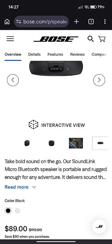 колонка блютуз купить: Портативная Bluetooth‑колонка Bose SoundLink Micro (синяя) Оригинал — 4