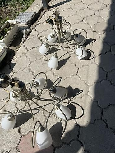 Люстралар: Б/у Потолочная люстра на 8 плафонов Люстры б/у по 1000 сом Состояние — 4