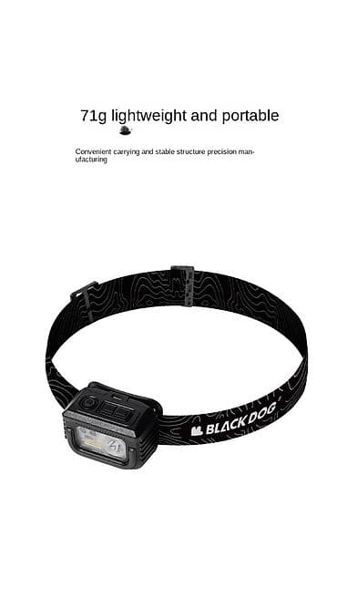 Налобный фонарь BLACK DOG - Вес: 71 г — лёгкий и компактный, удобно