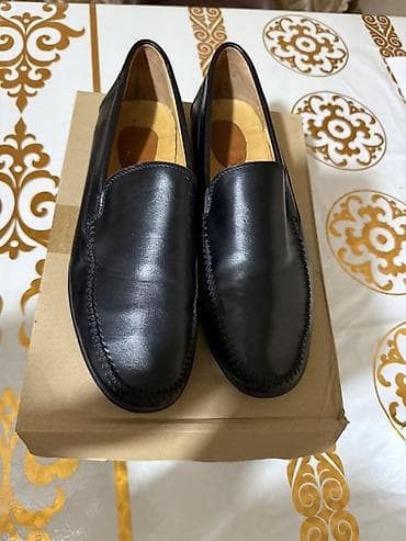 Классические мужские лоферы - Цвет: черный - Материал верха: гладкая