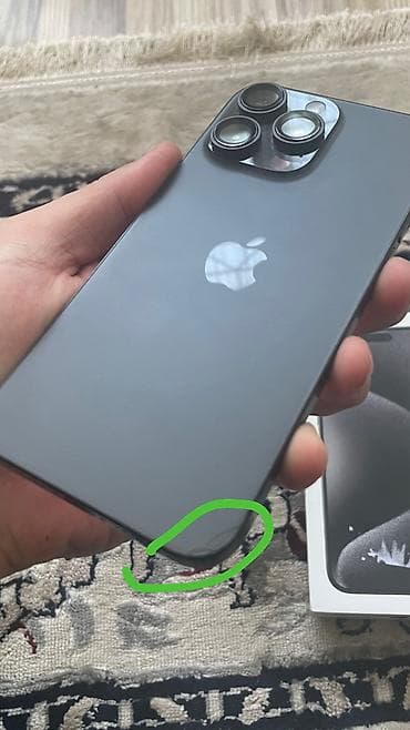 Компьютеры, ноутбуки и планшеты: IPhone 15 Pro Max, Б/у, 512 ГБ, Black Titanium, Коробка, 87 % — 6