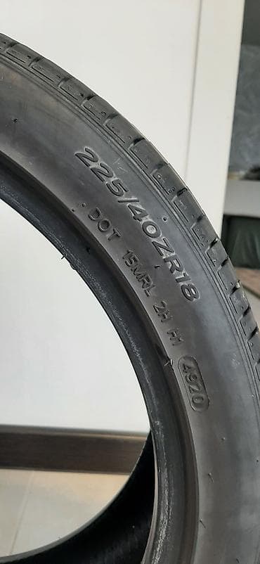 Диски: Шины 225 / 40 / R 18, Лето, Б/у, Пара, Легковые, Корея, Hankook — 4