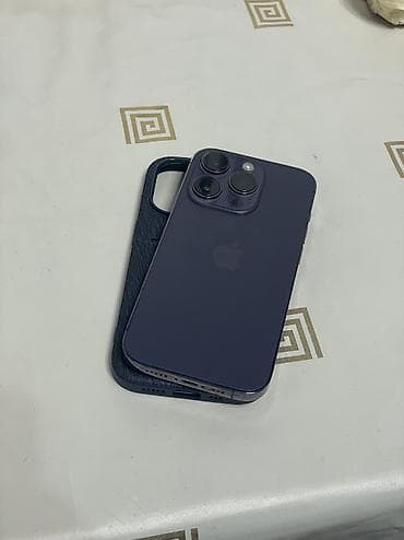 трутон: IPhone 14 Pro, Б/у, 128 ГБ, Deep Purple, Зарядное устройство, Чехол, Кабель, 85 % — 3